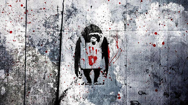 graffiti, Banksy, street art - desktop wallpaper