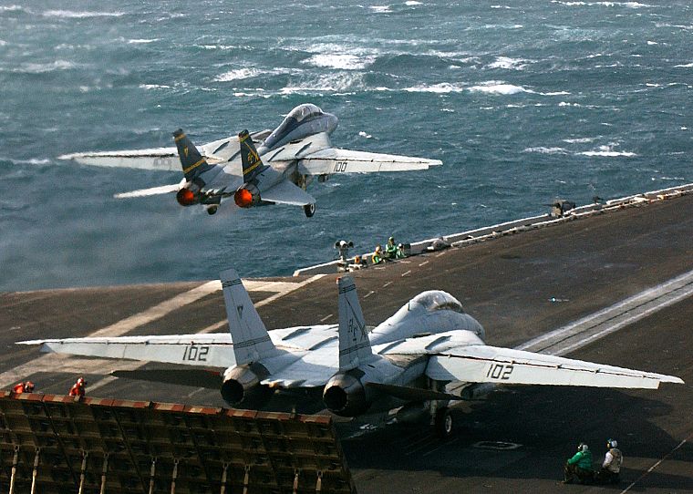 aircraft, military, navy, vehicles, aircraft carriers, F-14 Tomcat - desktop wallpaper