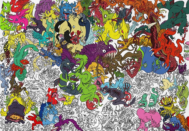 dragons, 3D - desktop wallpaper