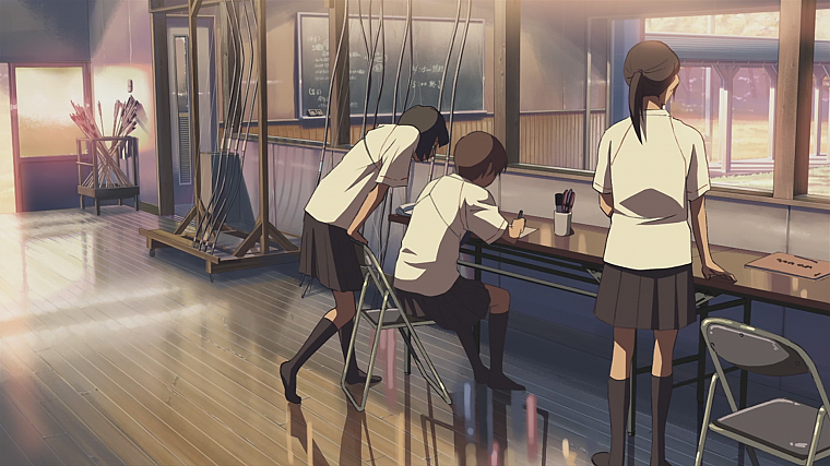 school, Makoto Shinkai, 5 Centimeters Per Second, artwork, anime - desktop wallpaper