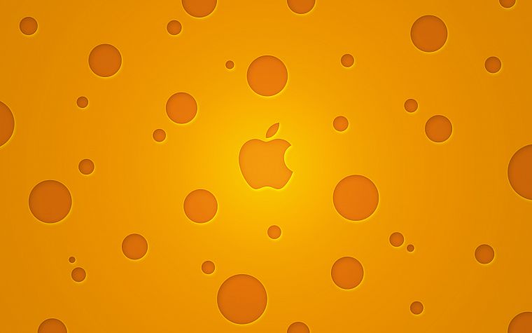 yellow, Apple Inc., dots - desktop wallpaper
