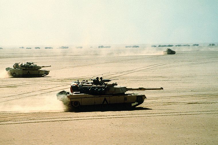 war, deserts, Abrams, tanks, Desert Eagle - desktop wallpaper