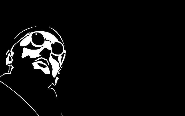 Leon The Professional, Jean Reno, black background - desktop wallpaper