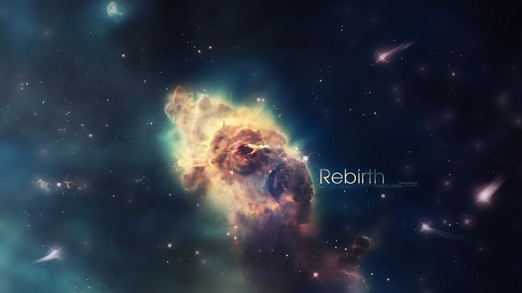 outer space, stars, text, nebulae, Carina nebula - desktop wallpaper