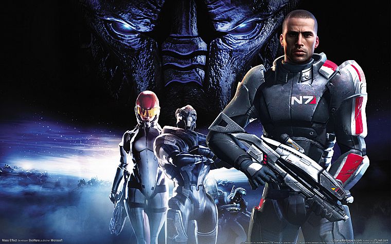 Mass Effect, BioWare, N7, Garrus Vakarian, Commander Shepard, Ashley Williams - desktop wallpaper