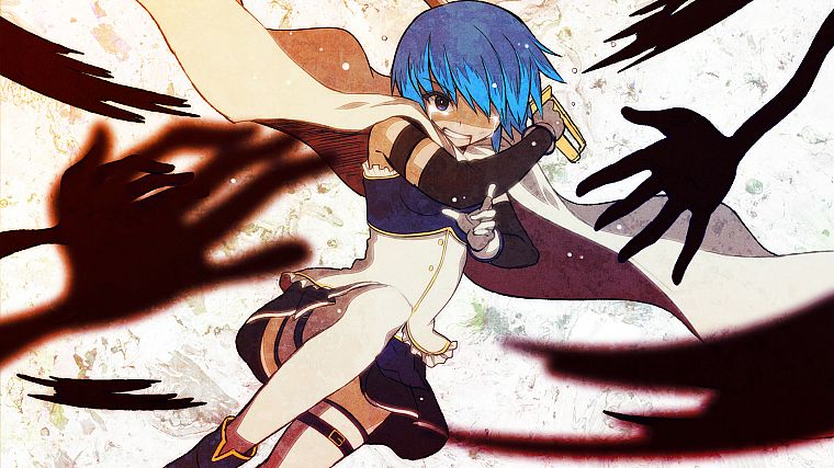 blue hair, Mahou Shoujo Madoka Magica, Miki Sayaka, anime, anime girls, swords - desktop wallpaper