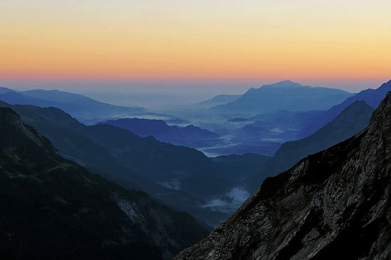 mountains, landscapes, mist - desktop wallpaper