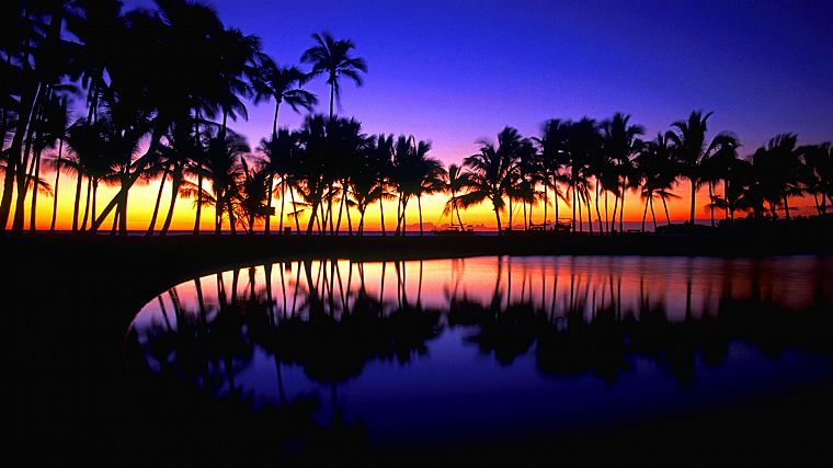 Hawaii, tropical, reflections - desktop wallpaper