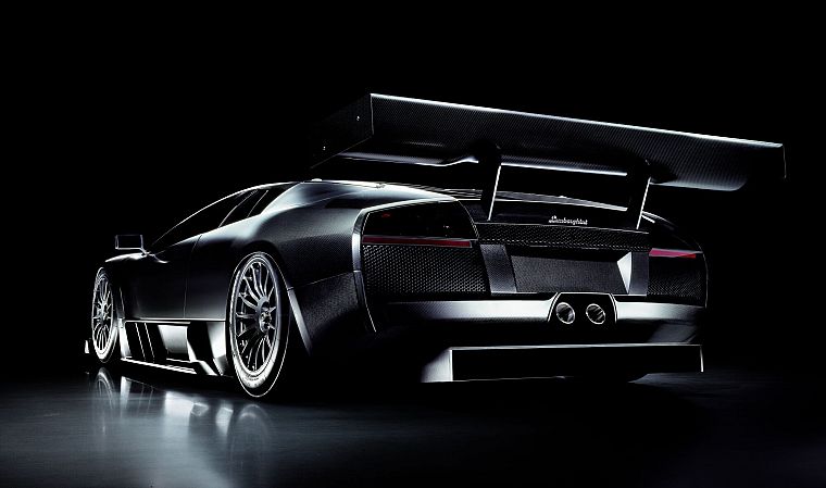 cars, Lamborghini, vehicles, Lamborghini Murcielago, black cars, italian cars, backview cars - desktop wallpaper