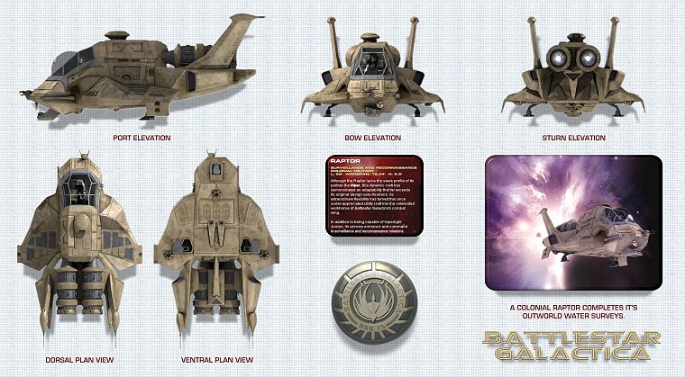 raptor, Battlestar Galactica, infographics - desktop wallpaper