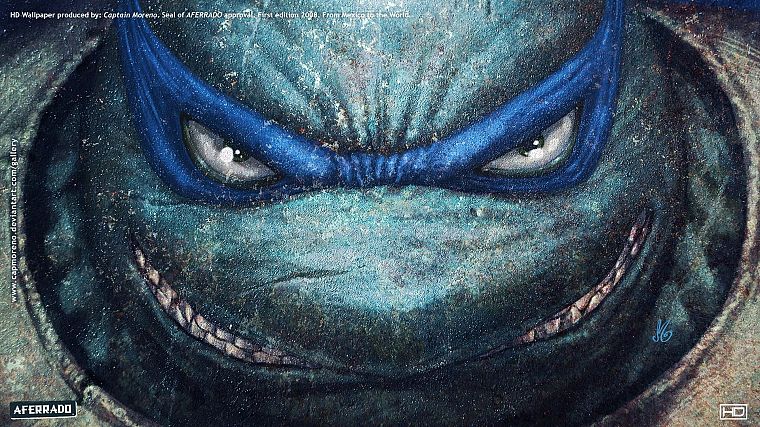 comics, Teenage Mutant Ninja Turtles, Leonardo, faces - desktop wallpaper