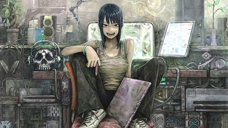 anime girls, Oekaki Musume - desktop wallpaper