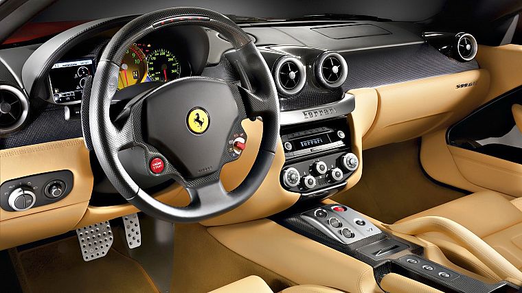 Ferrari, car interiors - desktop wallpaper