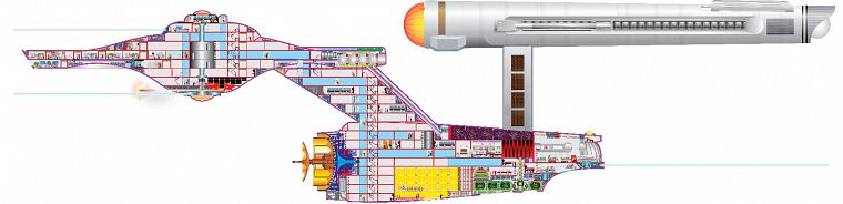 Star Trek, schematic, USS Enterprise - desktop wallpaper