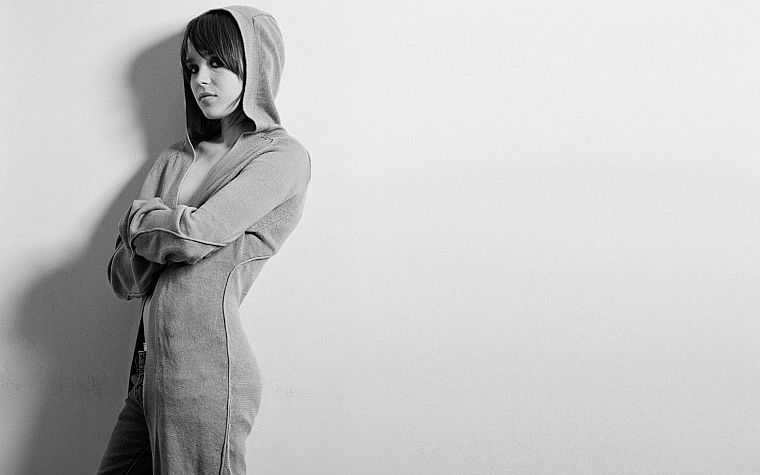women, Ellen Page, actress, hoodies - desktop wallpaper