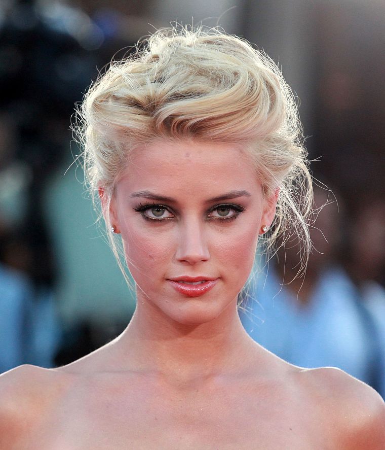 blondes, women, green eyes, Amber Heard - desktop wallpaper