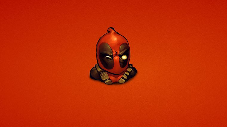 comics, Deadpool Wade Wilson, Marvel Comics, red background - desktop wallpaper