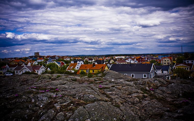 skylines, Sweden, houses, villages - desktop wallpaper