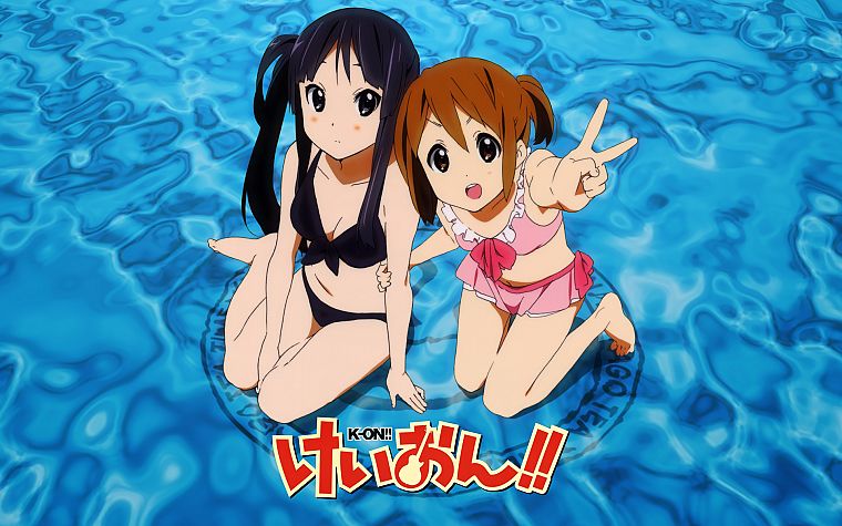 K-ON!, Hirasawa Yui, Akiyama Mio, anime girls - desktop wallpaper