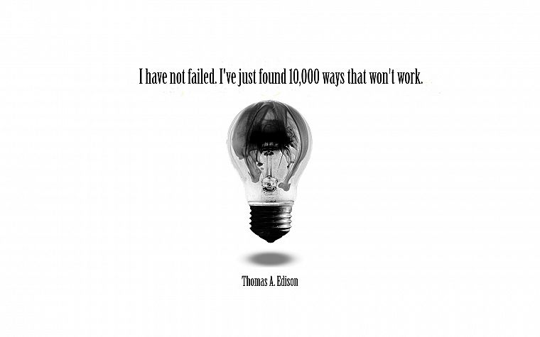 quotes, Thomas Edison - desktop wallpaper