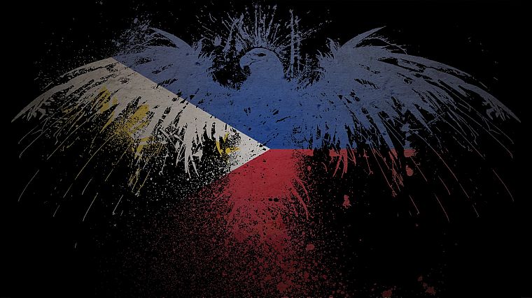 eagles, flags, Philippines - desktop wallpaper