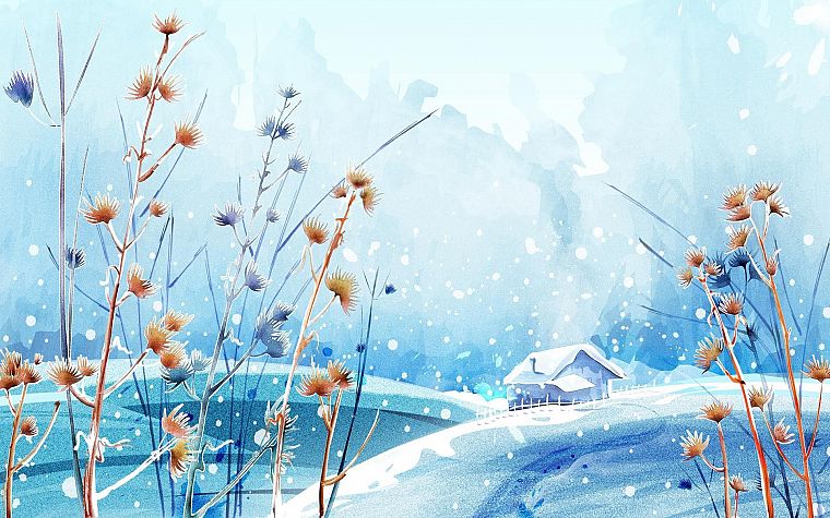 nature, winter, artwork - desktop wallpaper