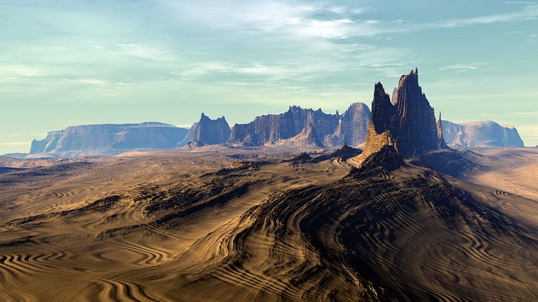 mountains, sand - desktop wallpaper