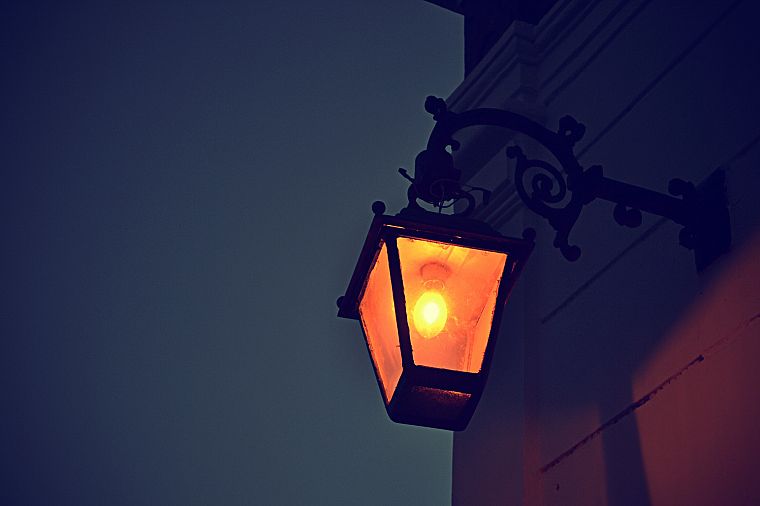light, night, street lights - desktop wallpaper