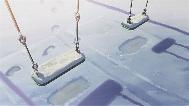 swings, 5 Centimeters Per Second, artwork, anime - desktop wallpaper
