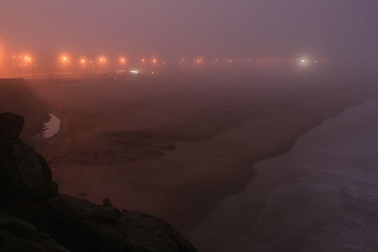 landscapes, night, fog, mist - desktop wallpaper
