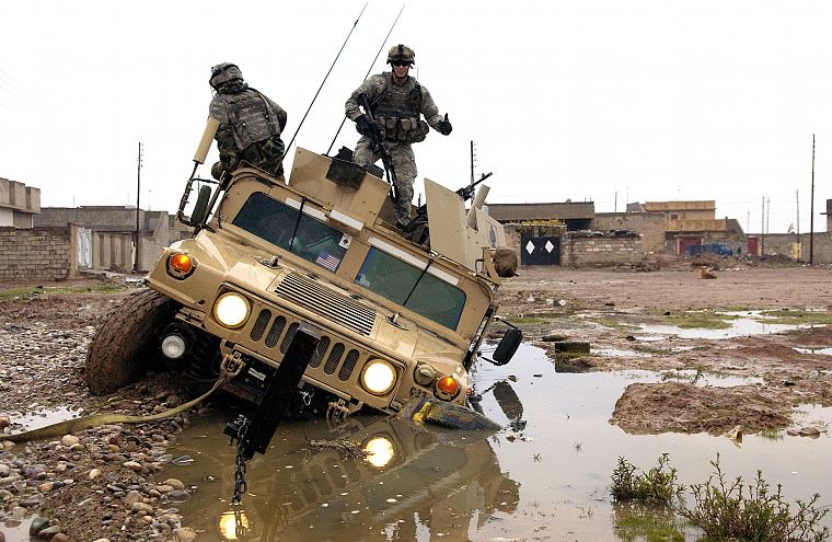 war, military, dirt, mud, Humvee - desktop wallpaper