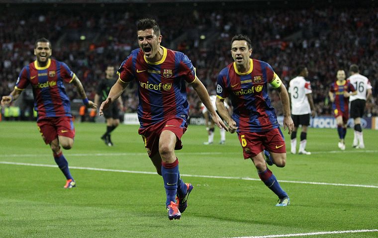 sports, soccer, FC Barcelona, David Villa - desktop wallpaper