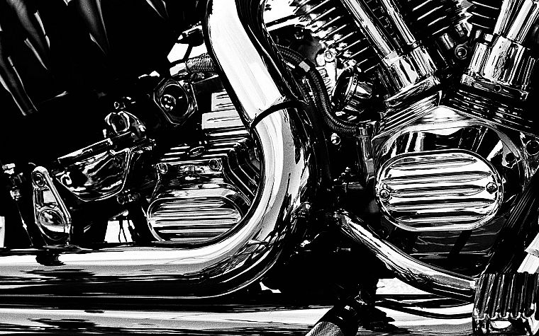 silver, chrome, vehicles, motorbikes - desktop wallpaper