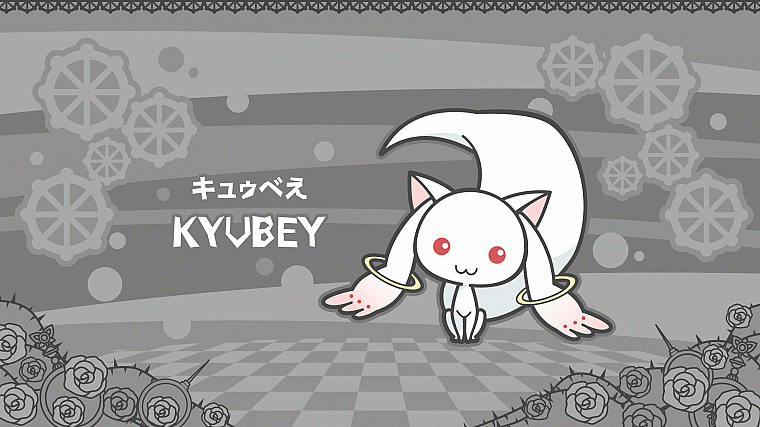 animals, red eyes, Mahou Shoujo Madoka Magica, anime, Kyubey - desktop wallpaper