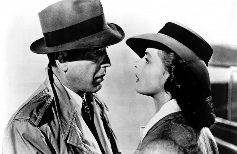 movies, Humphrey Bogart, grayscale, Casablanca - desktop wallpaper