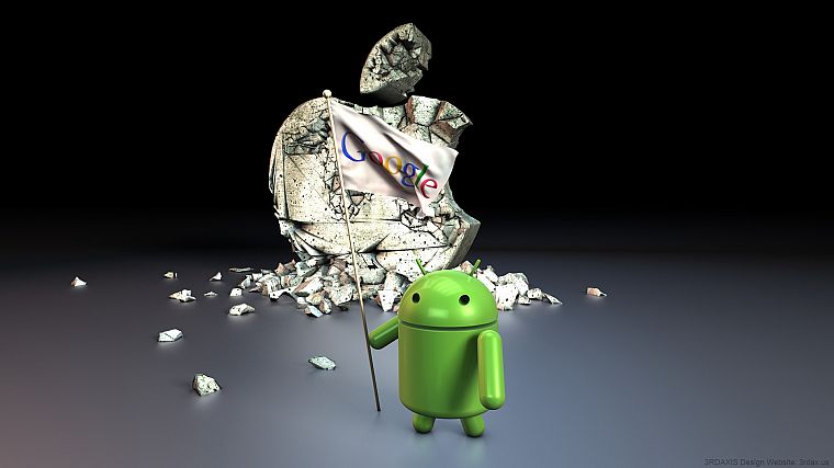 Android, conquer, Google, apples - desktop wallpaper