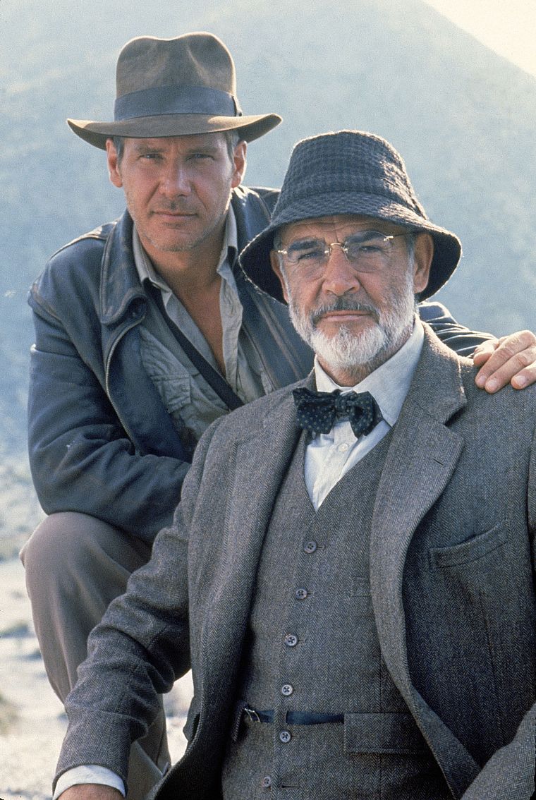 Indiana Jones, Sean Connery, Indiana Jones and the Last Crusade, Harrison Ford - desktop wallpaper