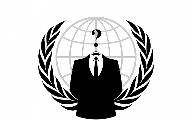 Anonymous, suit, question marks - desktop wallpaper