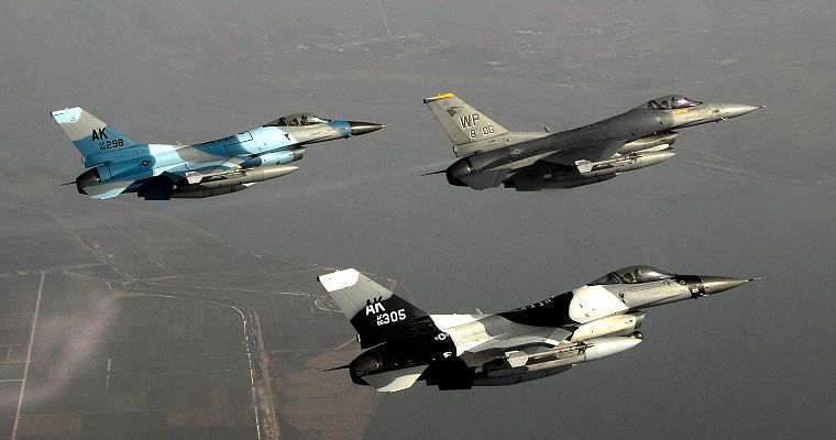 aircraft, military, planes, F-16 Fighting Falcon - desktop wallpaper