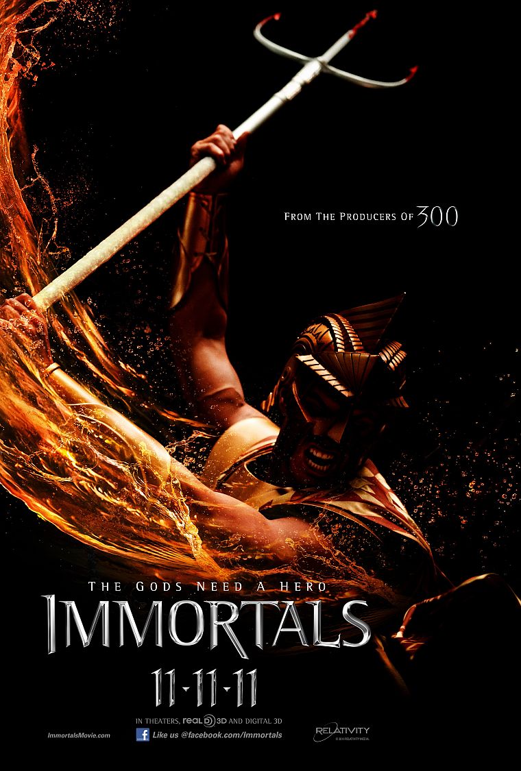movies, film, Immortals, posters, Poseidon - desktop wallpaper