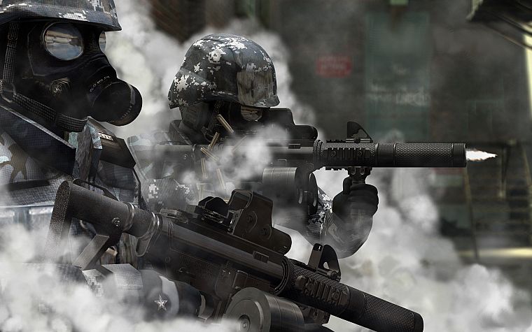 soldiers, guns, military, riots, police, weapons, gas masks - desktop wallpaper