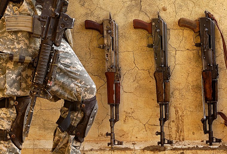 soldiers, guns, US Army - desktop wallpaper
