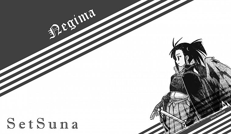 Mahou Sensei Negima, Sakurazaki Setsuna, Japanese clothes - desktop wallpaper