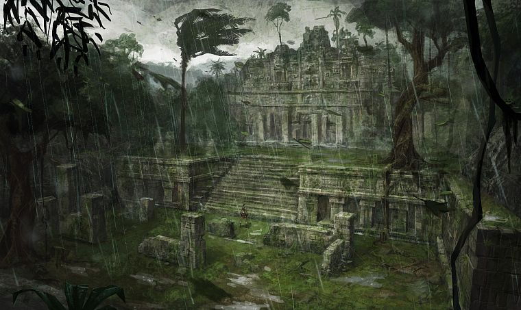ruins, Tomb Raider, fantasy art - desktop wallpaper