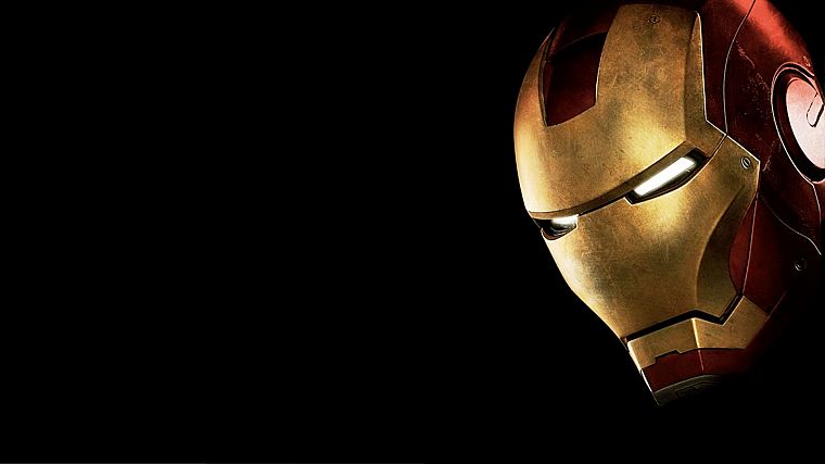 Iron Man, movies, comics, armor, Marvel Comics, black background - desktop wallpaper