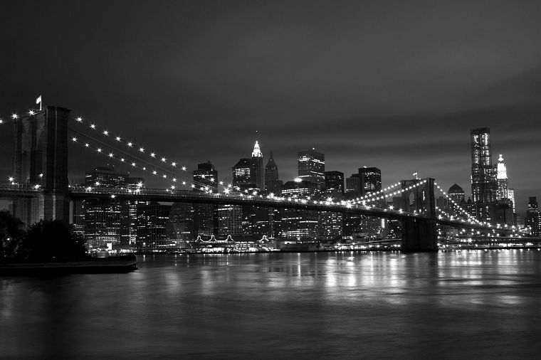 cityscapes, New York City, monochrome - desktop wallpaper