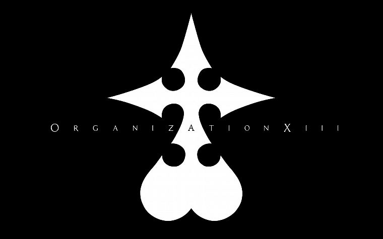 black and white, video games, Kingdom Hearts, minimalistic, Organization XIII - desktop wallpaper