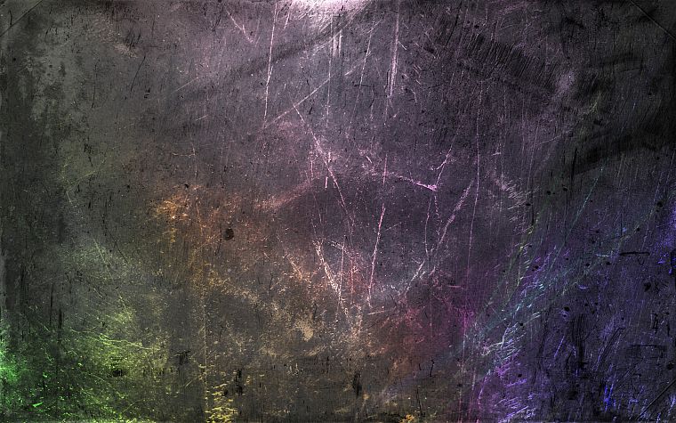 multicolor, grunge, metal, scratches, rainbows - desktop wallpaper