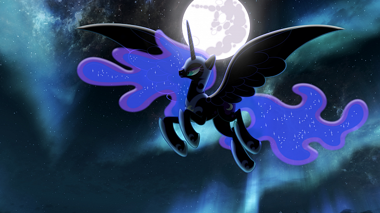 night, Queen, luna, Nightmare Moon, My Little Pony: Friendship is Magic - desktop wallpaper