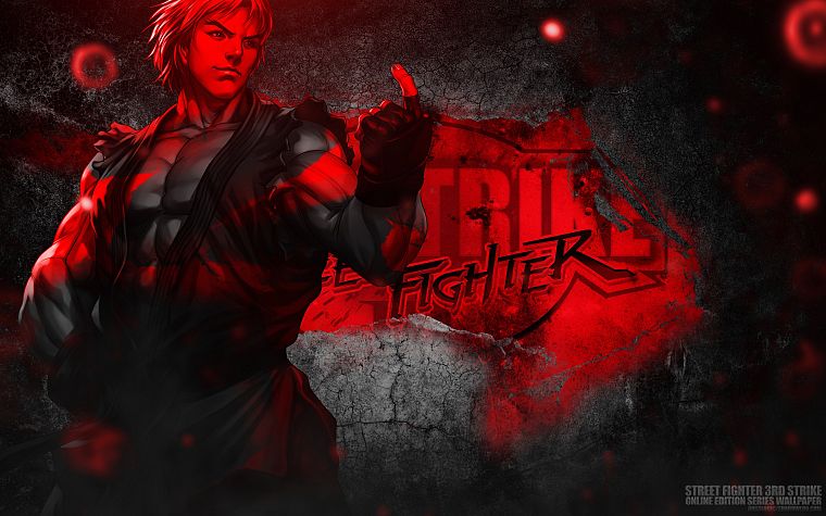 Ken, Bosslogic, Artgerm, Street Fighter III: 3rd Strike Online Edition - desktop wallpaper